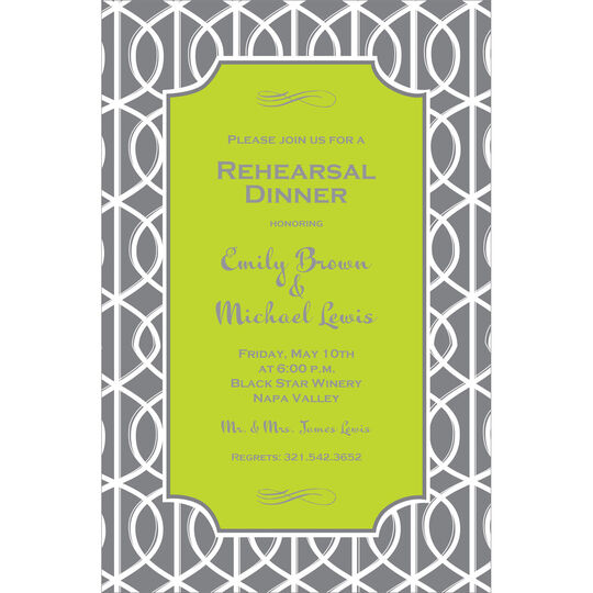 Slate Trellis Invitations